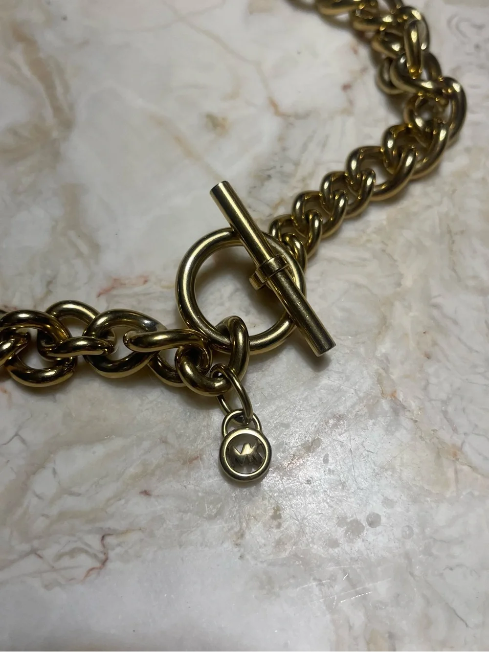 Michael Kors Logo Reversible Pavé ID Style Choker Necklace